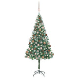 VIDAXL KUNSTKERSTBOOM mit Lichtheiligbällen Kiefernkegel 180 cm