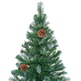 VIDAXL KUNSTKERSTBOOM mit Lichtheiligbällen Kiefernkegel 180 cm