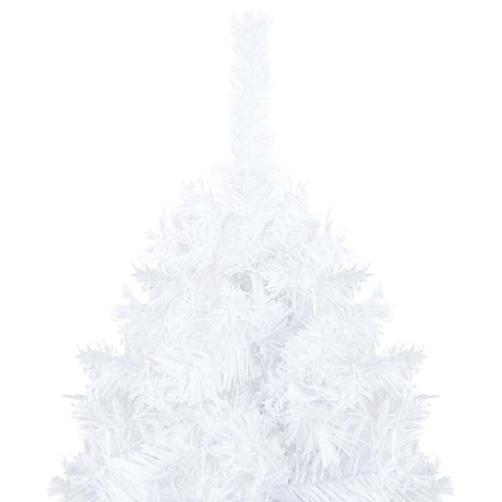 Vidaxl Kunstkerstboom mit Beleuchtung und Weihnachtskugeln 120 cm PVC Weiß