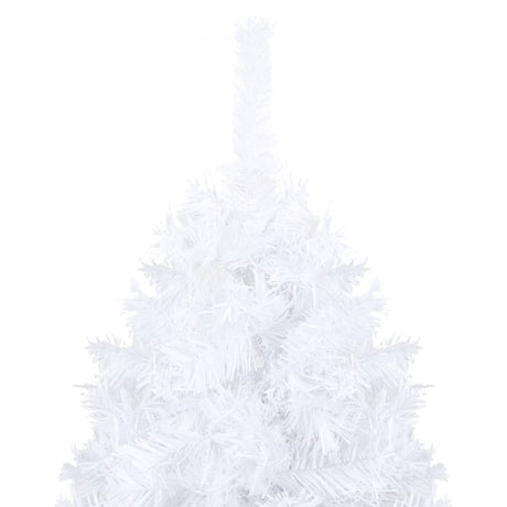 Vidaxl Kunstkerstboom mit Beleuchtung und Weihnachtsbällen 240 cm Weiß