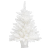 Vidaxl Kunstkerstboom mit Beleuchtung und Weihnachtsbällen 65 cm Weiß