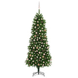 Vidaxl Kunstkerstboom mit Beleuchtung und Weihnachtsbällen 240 cm Grün