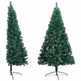 Vidaxl Kunstkerstboom mit Beleuchtung und Weihnachtsbällen bei halb 150 cm grün