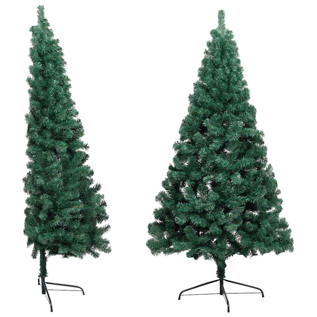 Vidaxx künstlicher Weihnachtsbaum mit Beleuchtung und Kugeln halb 240 cm grün