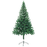 VIDAXL KUNSTKERSTBOOM mit Beleuchtung und Weihnachtsbällen 380 Zweige 150 cm