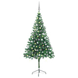 VIDAXL KUNSTKERSTBOOM mit Beleuchtung und Weihnachtsbällen 546 Zweige 180 cm