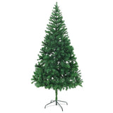 VIDAXL KUNSTKERSTBOOM mit Beleuchtung und Weihnachtskugeln 910 Zweige 210 cm