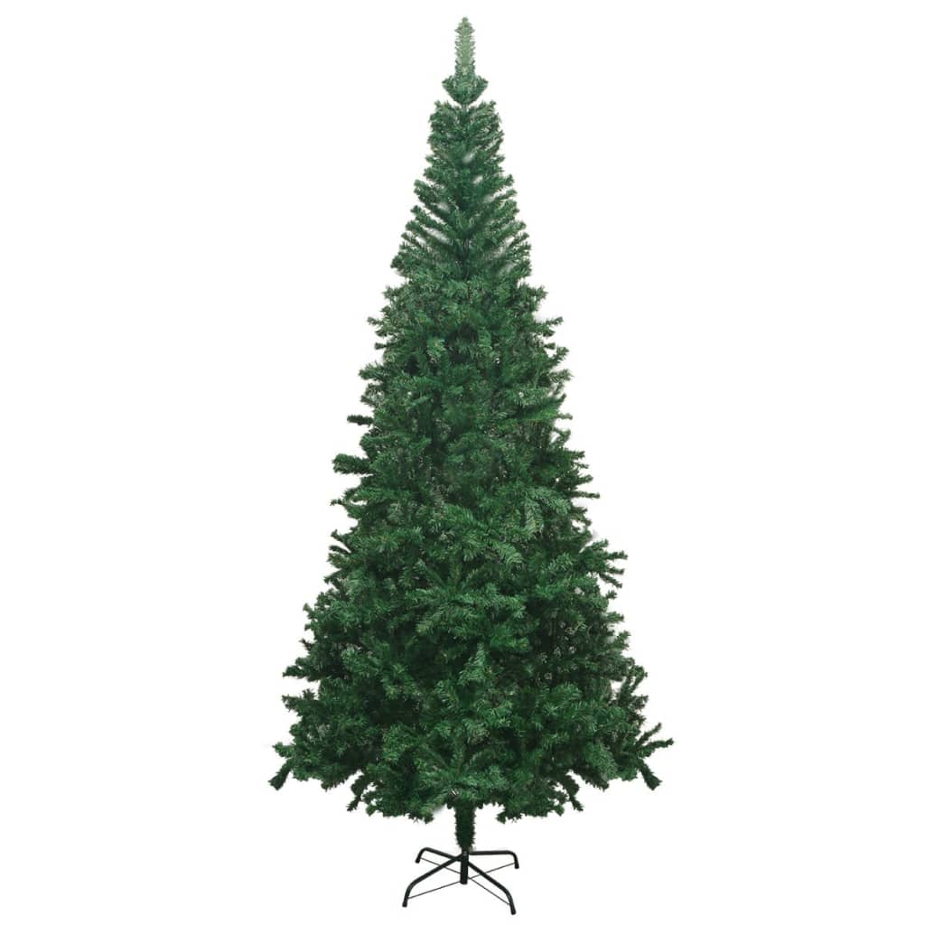 Vidaxl Kunstkerstboom mit Beleuchtung und Weihnachtsbällen L 240 cm Grün