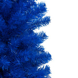 Vidaxl Kunstkerstboom mit Beleuchtung und Weihnachtskugeln 180 cm PVC Blau