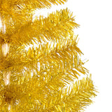 Vidaxl Kunstkerstboom mit Beleuchtung und Weihnachtskugeln 210 cm Haustier Gold