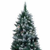 VIDAXL KUNSTKERSTBOOM mit Lichtheiligbällen Kiefernkegel 180 cm