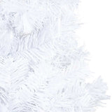 Vidaxl Kunstkerstboom mit Beleuchtung und Weihnachtskugeln 120 cm PVC Weiß