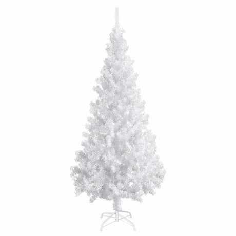 Vidaxl Kunstkerstboom mit Beleuchtung und Weihnachtskugeln 180 cm PVC Weiß