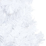 Vidaxl Kunstkerstboom mit Beleuchtung und Weihnachtskugeln 210 cm PVC Weiß