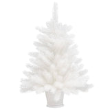 Vidaxl Kunstkerstboom mit Beleuchtung und Weihnachtsbällen 65 cm Weiß