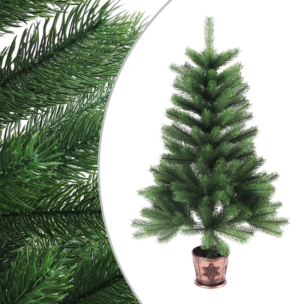 Vidaxl Kunstkerstboom mit Beleuchtung und Weihnachtsbällen 65 cm Grün