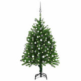 Vidaxx künstlicher Weihnachtsbaum mit Beleuchtung und Kugeln 120 cm grün