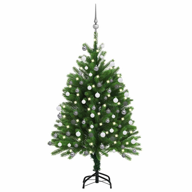 Vidaxx künstlicher Weihnachtsbaum mit Beleuchtung und Kugeln 120 cm grün