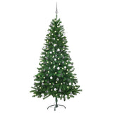 Vidaxl Kunstkerstboom mit Beleuchtung und Weihnachtsbällen 180 cm Grün