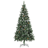 VIDAXL KUNSTKERSTBOOM mit Beleuchtung und Kiefernkegel 210 cm