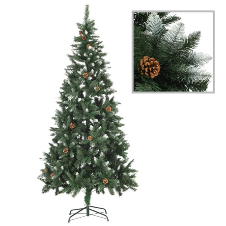 VIDAXL KUNSTKERSTBOOM mit Beleuchtung und Weihnachtsbällen 210 cm