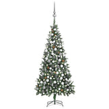 VIDAXL KUNSTKERSTBOOM mit Leuchten Weihnachtsbällchen Kiefernkegel 210 cm