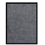 VIDAXL POORMAT 60x80 cm gestreiftes Grau
