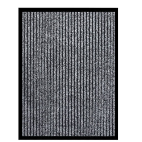 VIDAXL POORMAT 60x80 cm gestreiftes Grau