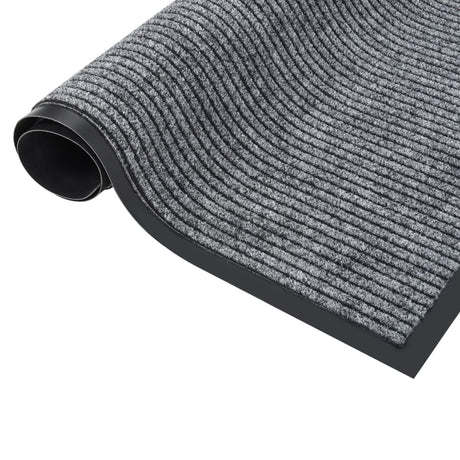 VIDAXL POORMAT 60x80 cm gestreiftes Grau