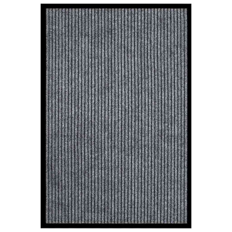 VIDAXL PORTOMAT 80x120 cm gestreiftes Grau