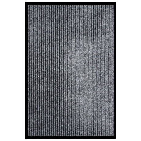 VIDAXL PORTOMAT 80x120 cm gestreiftes Grau