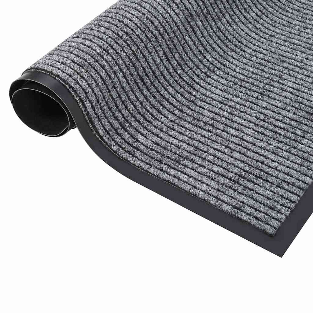 VIDAXL PORTOMAT 80x120 cm gestreiftes Grau