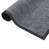 VIDAXL PORTOMAT 80x120 cm gestreiftes Grau