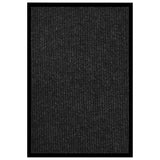 VIDAXL PORTOMAT 80x120 cm gestreiftes Anthrazit