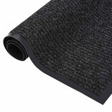 VIDAXL PORTOMAT 80x120 cm gestreiftes Anthrazit