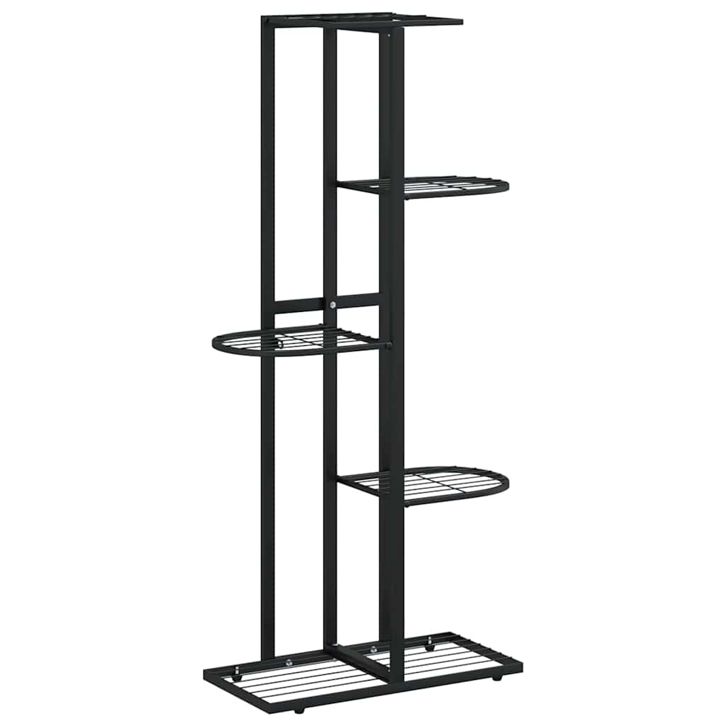 Vidaxl Blütenstandard mit 5 Schichten 43x22x98 cm Metallschwarz