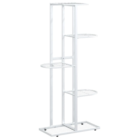 Vidaxl Blütenstandard mit 5 Schichten 43x22x98 cm Metallweiß