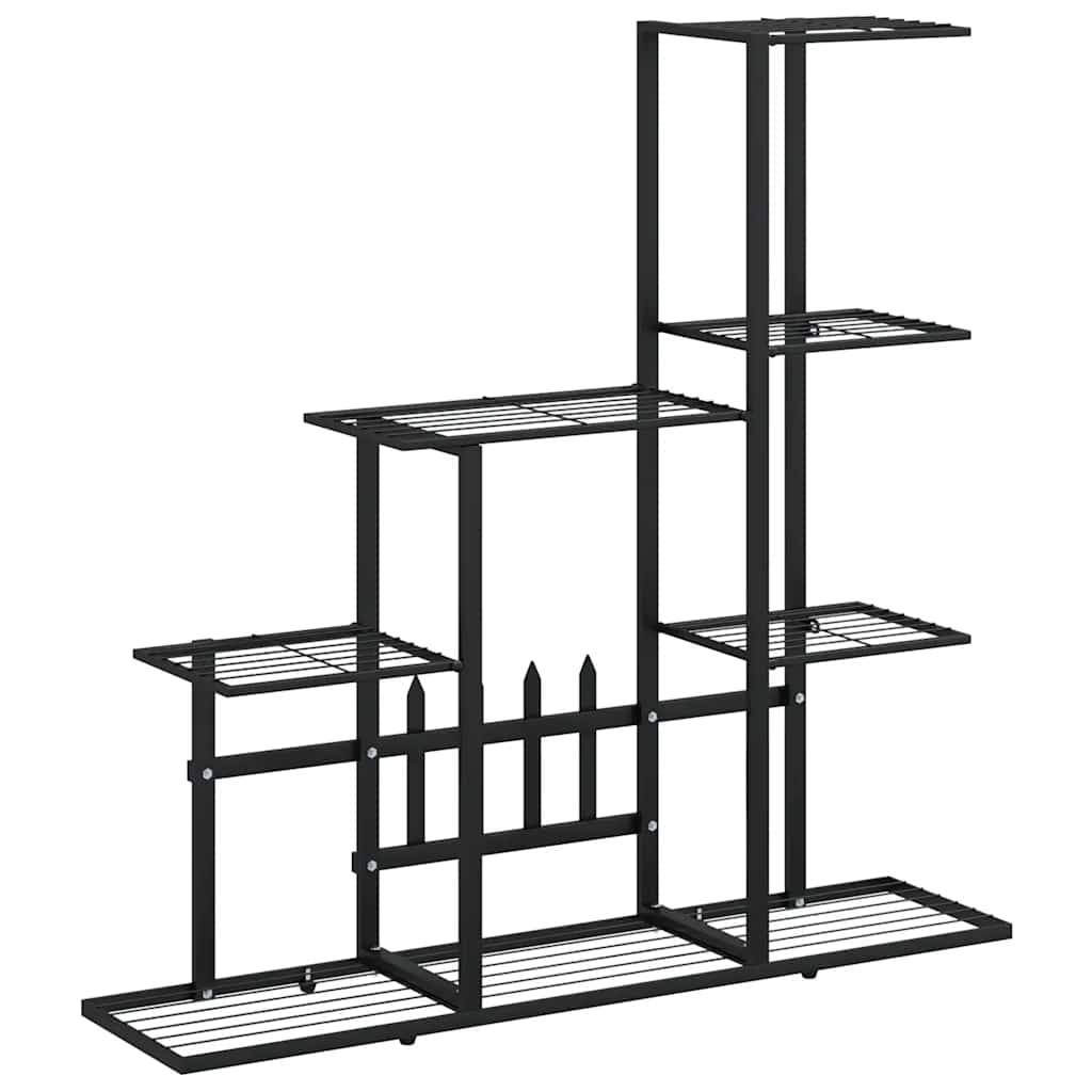 Vidaxl Blumenstandard 94.5x25x88 cm Metallschwarz