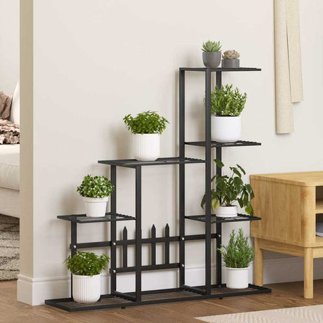 Vidaxl Blumenstandard 94.5x25x88 cm Metallschwarz