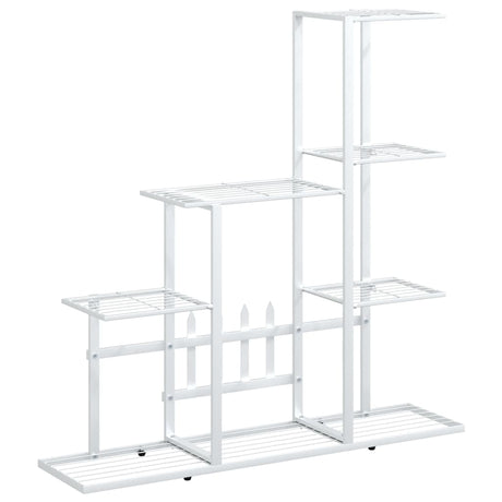 Vidaxl Blumenstandard 94.5x25x88 cm Metall Weiß