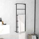 Vidaxl -Handtuchregal 45x10x115 cm Stahlschwarz