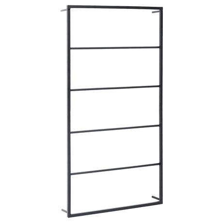Vidaxl -Handtuchregal 60x10x116 cm Stahlschwarz
