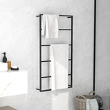 Vidaxl -Handtuchregal 60x10x116 cm Stahlschwarz
