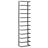 Vidaxl -Handtuchregal 24x12x96 cm Stahlschwarz