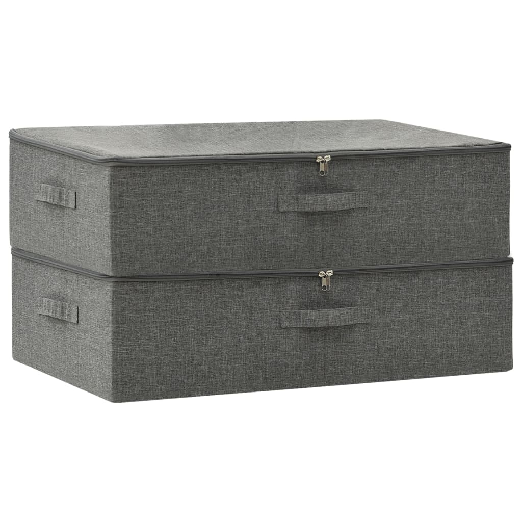 VIDAXL -Speicherboxen 2 ST 70x40x18 cm Stoffanthrazit -Verschärfen