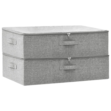 VIDAXL -Speicherboxen 2 ST 70x40x18 cm Stoff grau