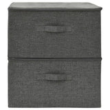 VIDAXL -Speicherboxen 2 PCs 43x34x23 cm Stoffanthrazit -verkleidet
