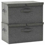 VIDAXL -Speicherboxen 2 PCs 50x30x25 cm Fabric Anthrazit -geläubt