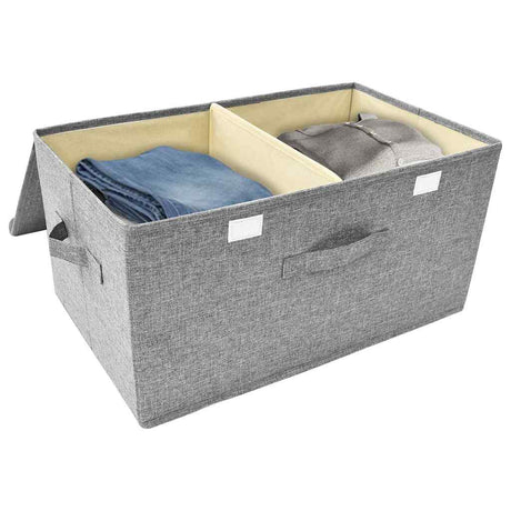 Vidaxl Storage Box 50x30x25 cm Stoff grau
