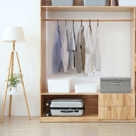 Vidaxl Storage Box 50x30x25 cm Stoff grau